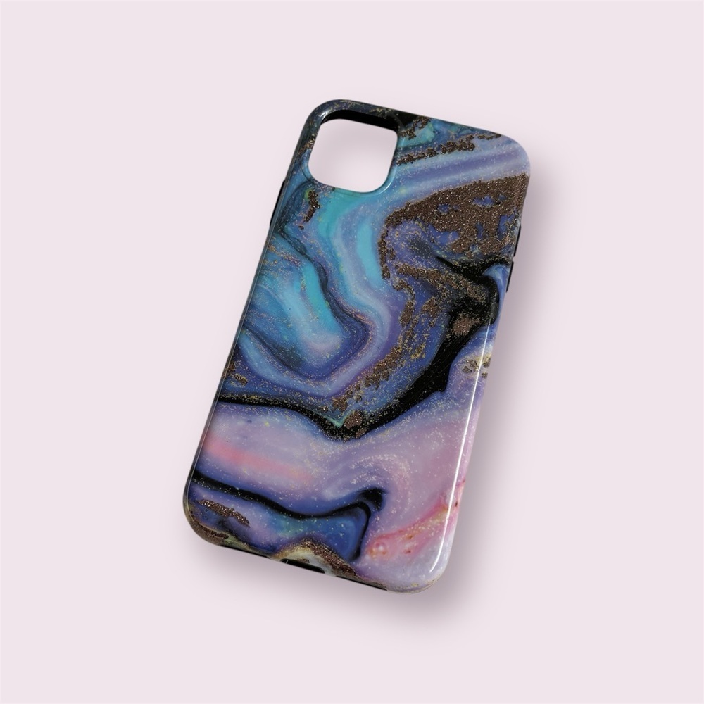 Velvet Caviar Purple Geode Glitter iPhone 11 Case